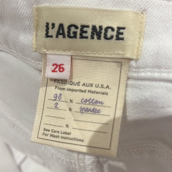 L’agence "Houston" High Rise wide-leg cropped jeans in white - Picture 6 of 15